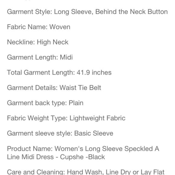 Women's Long Sleeve Speckled A Line Midi
Dress - - Black-M new 🆕 - Picture 7 of 7